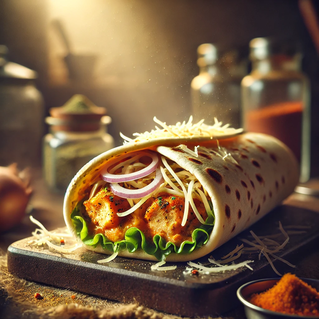Chicken Frankie wrap