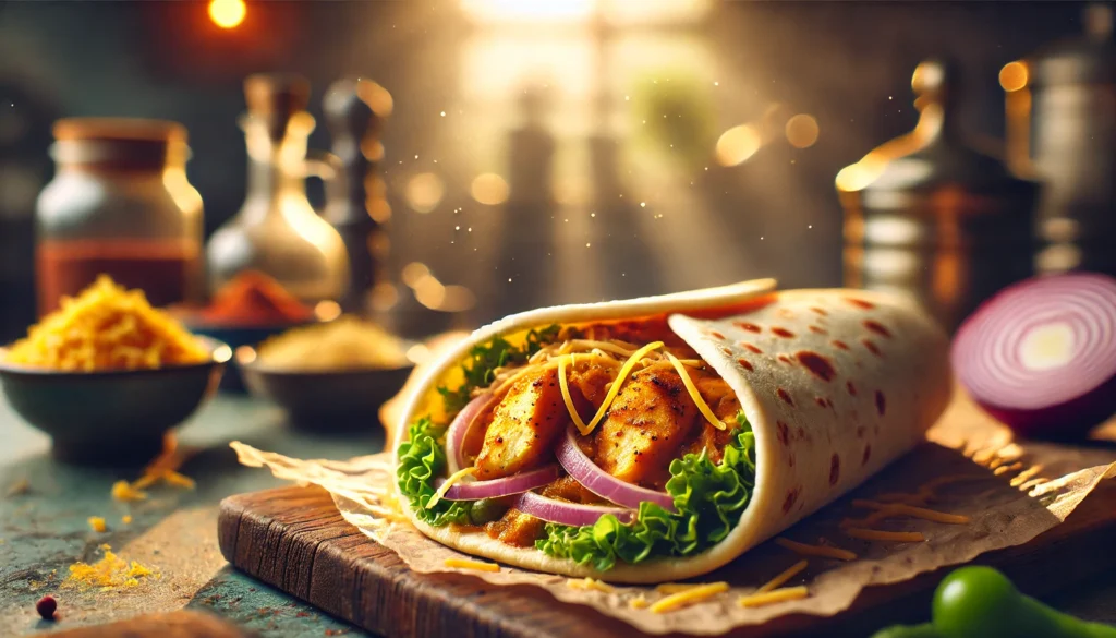 Chicken Frankie wrap2